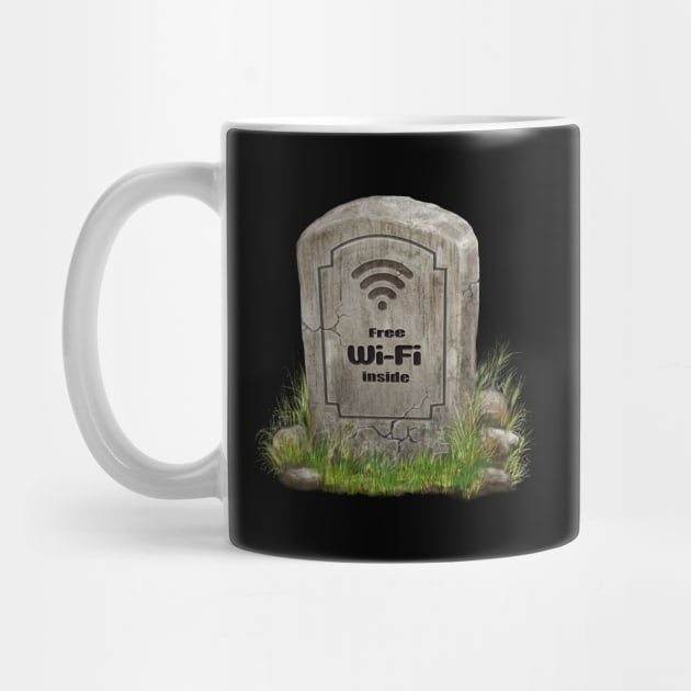 Wi-fi Free Gravestone by Tapan